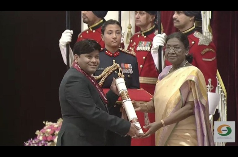 Dr. Jagadis Gupta Kapuganti received VIGYAN YUVA SHANTI SWARUP BHATNAGAR AWARD (VY-SSB) in Agricultural Sciences under Rashtriya Vigyan Puraskar-2025