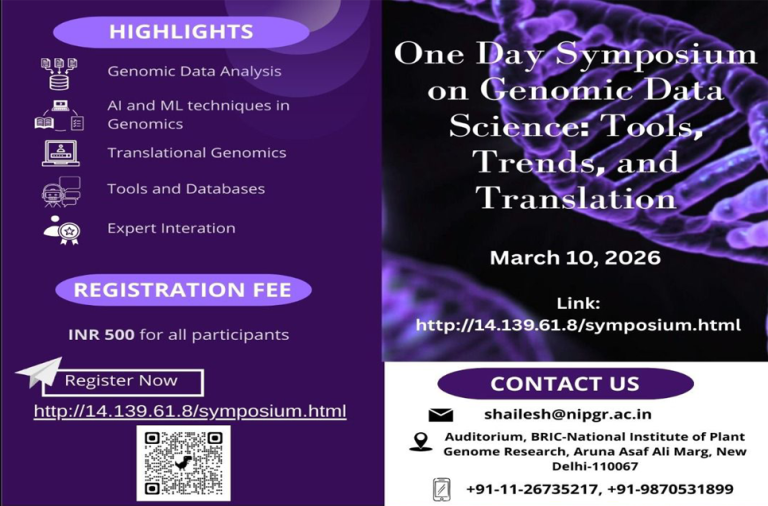 One day symposium on “Genomic data Science: Tools, Trends, and Translation”